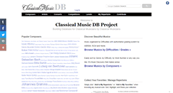 Desktop Screenshot of classicalmusicdb.com